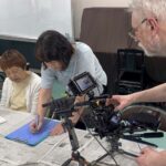 触覚書道の紹介動画の撮影です